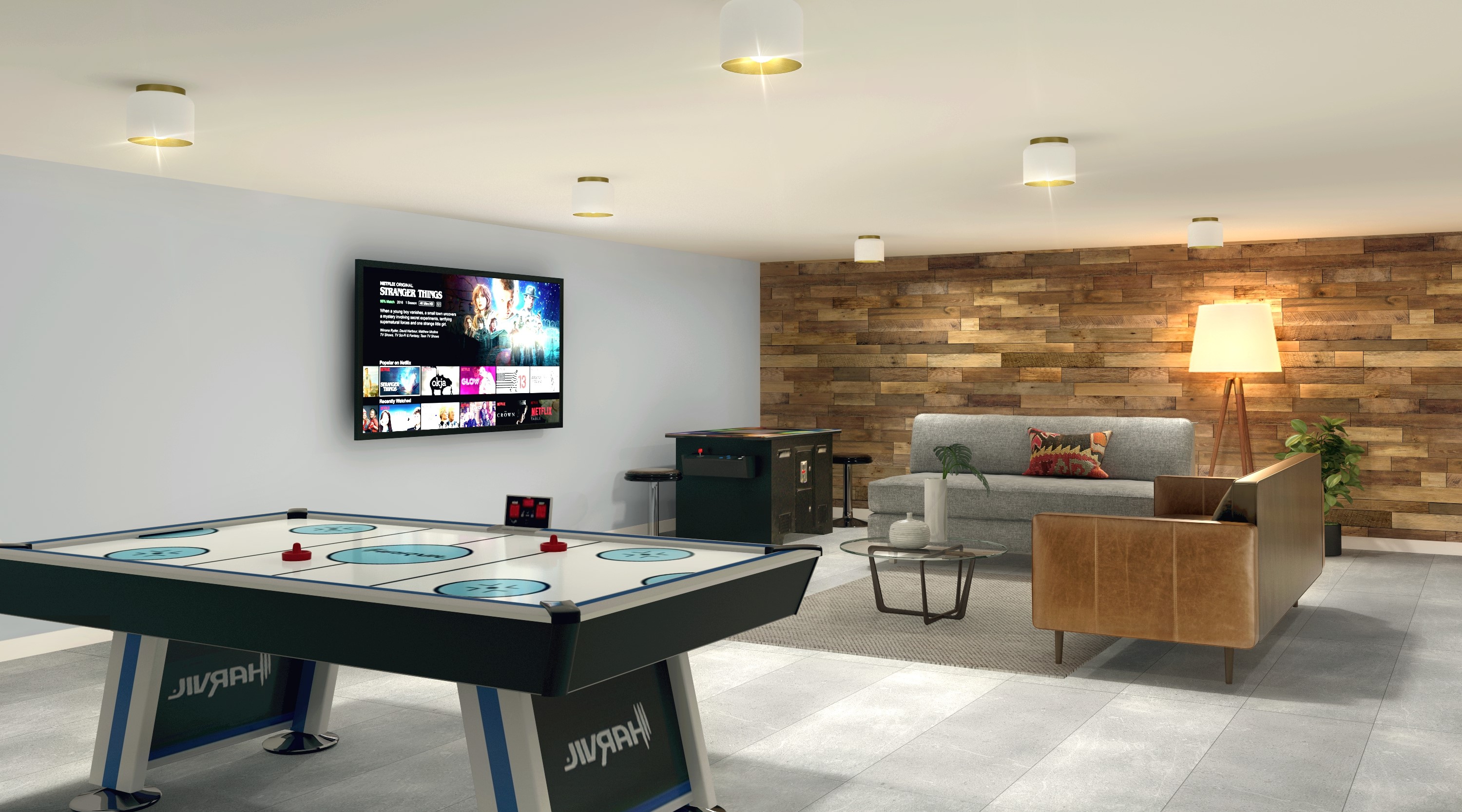 Lounge with Large TV, Seating and Games
